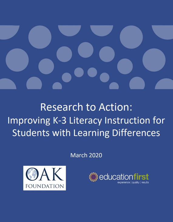 Improving K-3 Literacy Instruction for Students with Learning Differences
