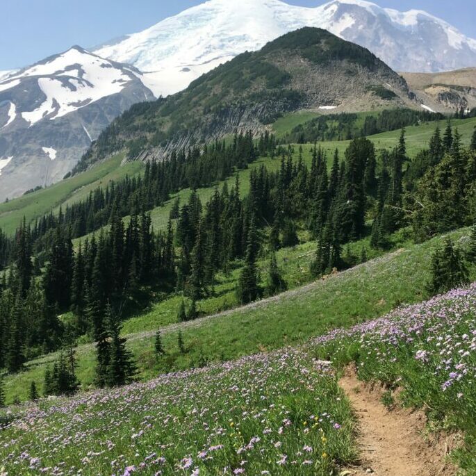 Mountain hike photo