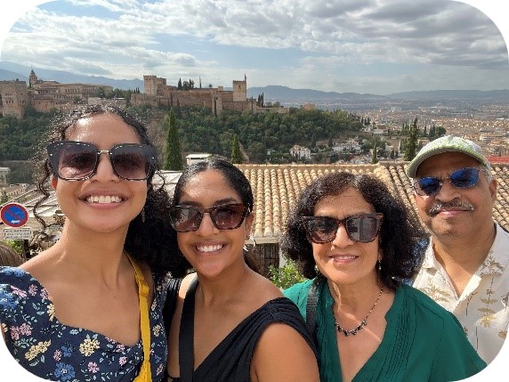 Sheta Tatkar's family in Spain